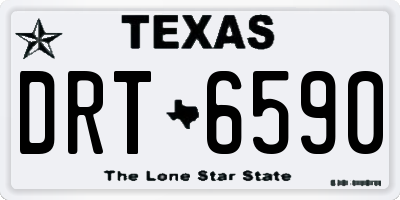 TX license plate DRT6590