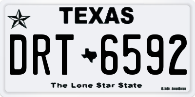 TX license plate DRT6592