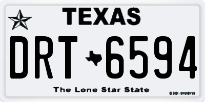 TX license plate DRT6594