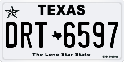 TX license plate DRT6597