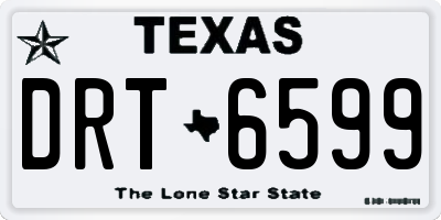 TX license plate DRT6599