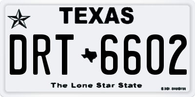 TX license plate DRT6602