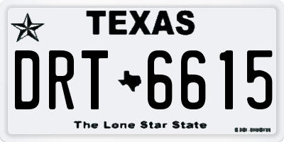 TX license plate DRT6615