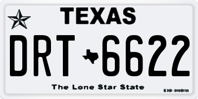 TX license plate DRT6622