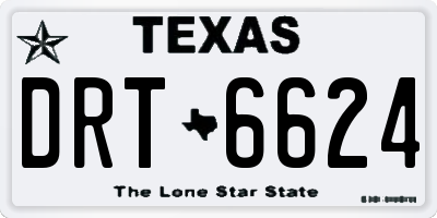TX license plate DRT6624