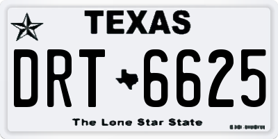 TX license plate DRT6625