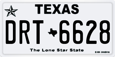 TX license plate DRT6628