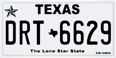 TX license plate DRT6629