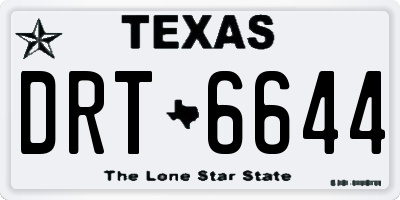 TX license plate DRT6644