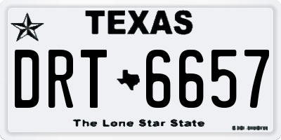 TX license plate DRT6657