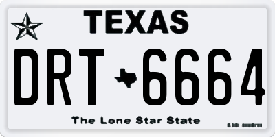 TX license plate DRT6664