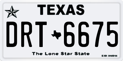 TX license plate DRT6675