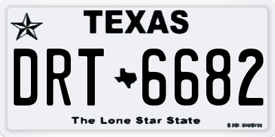 TX license plate DRT6682