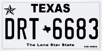 TX license plate DRT6683