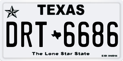 TX license plate DRT6686