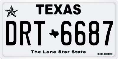 TX license plate DRT6687