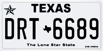 TX license plate DRT6689