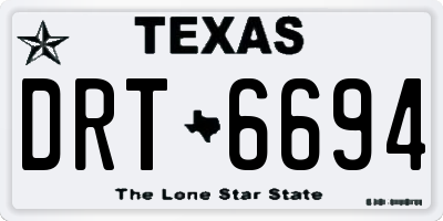 TX license plate DRT6694