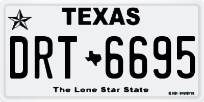 TX license plate DRT6695