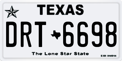 TX license plate DRT6698