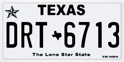 TX license plate DRT6713