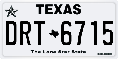 TX license plate DRT6715