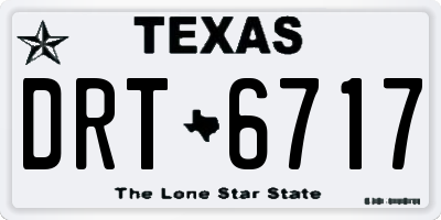 TX license plate DRT6717