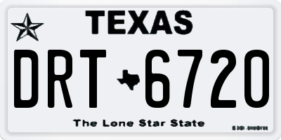 TX license plate DRT6720