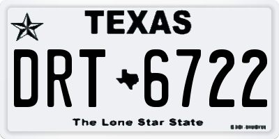 TX license plate DRT6722
