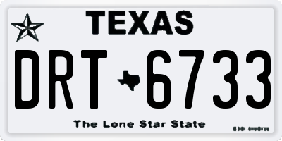 TX license plate DRT6733