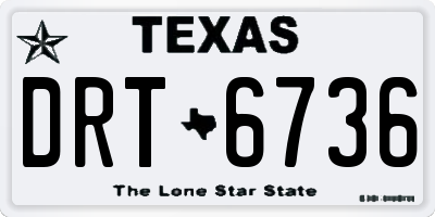 TX license plate DRT6736