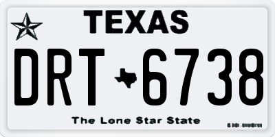 TX license plate DRT6738