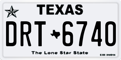 TX license plate DRT6740