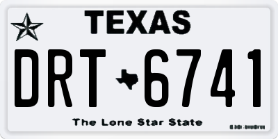 TX license plate DRT6741