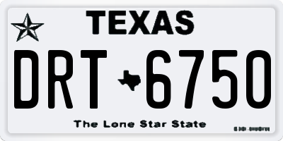 TX license plate DRT6750