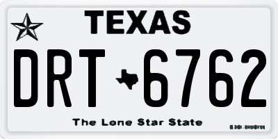 TX license plate DRT6762