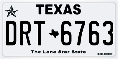 TX license plate DRT6763