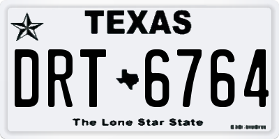 TX license plate DRT6764
