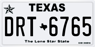 TX license plate DRT6765