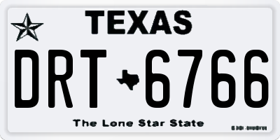 TX license plate DRT6766