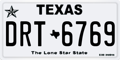 TX license plate DRT6769