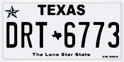 TX license plate DRT6773