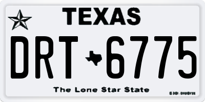 TX license plate DRT6775