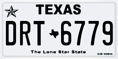 TX license plate DRT6779