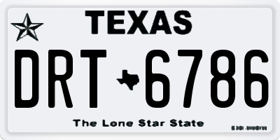 TX license plate DRT6786