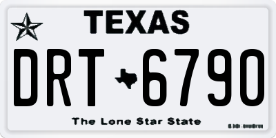 TX license plate DRT6790