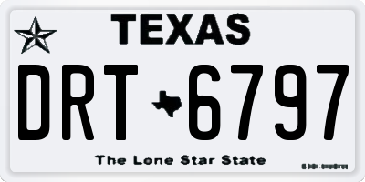 TX license plate DRT6797
