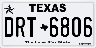 TX license plate DRT6806