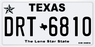 TX license plate DRT6810