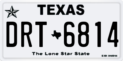 TX license plate DRT6814